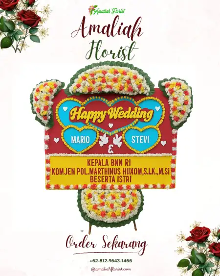Papan Bunga Pernikahan Sendangtirto